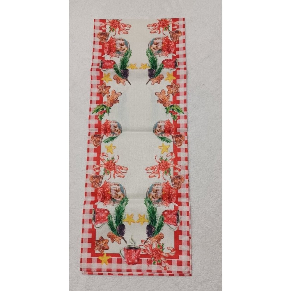 Christmas 6ft Holiday Table Runner 71" x 13.5"; 6' x 1' approx NEW